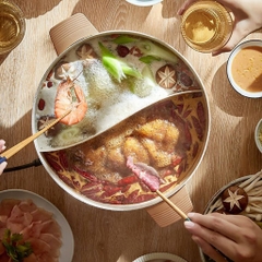 Nồi lẩu điện uyên ương 2 ngăn Bear DHG-C50K1 Bảo hành chính hãng 1 tháng