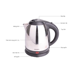 Bình Đun Siêu Tốc Philips HD9303 1.2 lít chất liệu Inox Cao Cấp - Hàng Chính Hãng