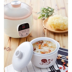 Nồi nấu chậm Bear SUBE001 0,8L kèm xửng hấp + nồi sứ Bảo hành chính hãng 18 tháng