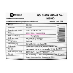 Nồi chiên không dầu Mishio MK-165