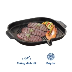 Chảo Nướngchống dính Cao cấp từ KoreaKing Hàn Quốc [KGP-32MHI] - Bền, đẹp an toàn, sử dụng được các loại bếp