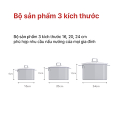 Bộ nồi Inox 5 đáy Penta HAPPYCOOK, HCS-PT06 Gia dụng Gia Thành