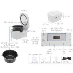 Nồi cơm điện tử Cuckoo 1.44 lít CR-0810F - Hàng chính hãng