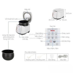 Nồi cơm điện tử Tefal RK732168 1.8L - Hàng chính hãng