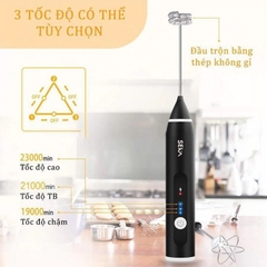 Máy Đánh bọt Cà phê, Đánh trứng cầm tay mini không dây đa năng 3 chế độ - Chĩnh hãng SEKA
