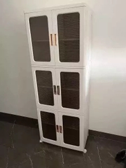 Tủ Nhựa đa năng Gấp Gọn HK26,  Tủ hộp 2 Ngăn , Có Bánh Xe Di Động Xoay 360 Độ