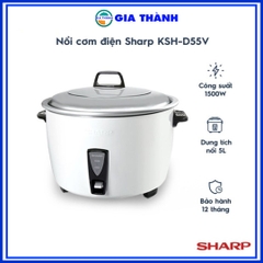 Nồi cơm điện nắp rời Sharp KSH-D55V, dung tích 5 Lít