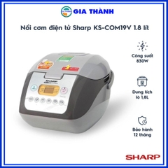 Nồi cơm điện tử Sharp KS-COM19V 1.8 lít