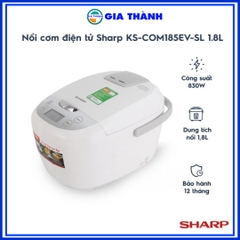 Nồi cơm điện tử Sharp KS-COM185EV-SL 1.8L - Hàng chính hãng