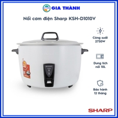 Nồi cơm điện nắp rời Sharp KSH-D1010V, dung tích 10 Lít