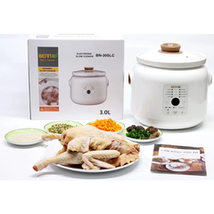 Nồi Nấu Chậm Điện Tử Bennix BN-30SLC , Lõi Sứ Hầm Cháo Cho Bé Bảo Hành 24 tháng