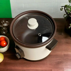 Nồi Nấu Chậm Bennix Thái Lan BN-68KC-G Dung tích 3Lit, Màu nâu (nắp kính), bảo hành 24 tháng