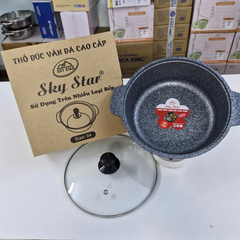 Thố đúc vân đá đáy từ CAO CẤP Sky Star size 24