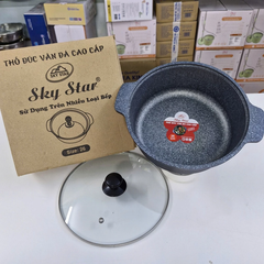 Thố đúc vân đá đáy từ CAO CẤP Sky Star size 26