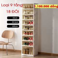 Tủ Giày Gấp Gọn Cao Cấp 2 Cánh Mở Bằng Nhựa Trong Suốt nhựa nguyên sinh