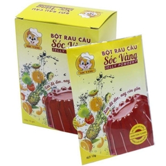 Bột rau câu Sóc Vàng hộp 10 gói x 12g - HỘP VÀNG