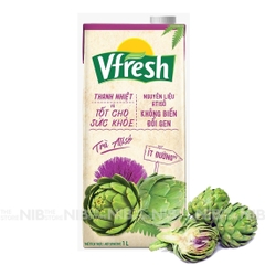 Nước ép Vfresh hộp 1L - ATISO ÍT ĐƯỜNG