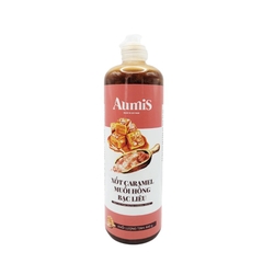 Sốt Aumis caramel muối hồng chai 640g