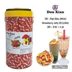 Thạch 3D Douxian hộp 2.5kg - DÂU - HẠT NHỎ