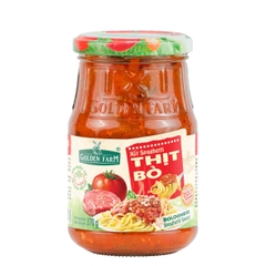 Xốt Spaghetti Golden Farm chai 370g - VỊ THỊT BÒ