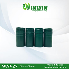Nắp nhôm vặn 30mmx60mm màu xanh cổ vịt