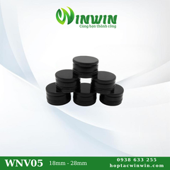 Nắp nhôm vặn 18mm - 28mm màu đen