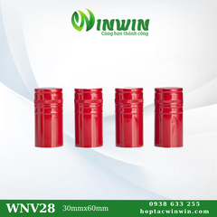 Nắp nhôm vặn 30mmx60mm màu đỏ