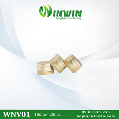 Nắp nhôm vặn 18mm - 28mm màu vàng nhạt