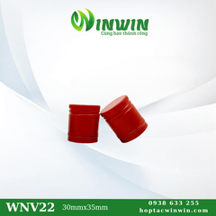 Nắp nhôm vặn 30mmx35mm màu đỏ