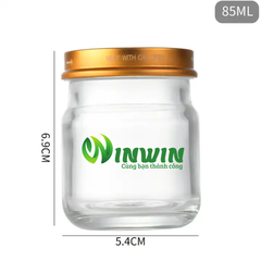 Hũ thủy tinh nắp PT 50ml 85ml 120ml