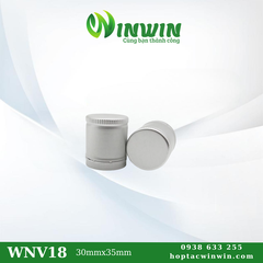 Nắp nhôm vặn 30mmx35mm màu bạc