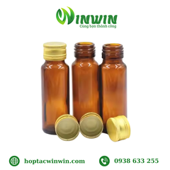 Nắp nhôm vặn 18mm - 28mm màu vàng