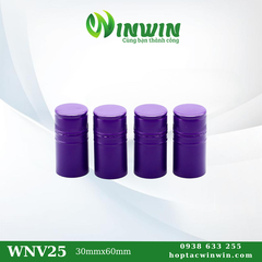 Nắp nhôm vặn 30mmx60mm màu tím