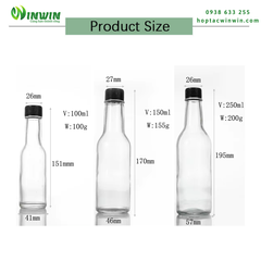 Chai thủy tinh 100ml 150ml 250ml