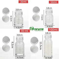 Chai thủy tinh 30ml 35ml 50ml 75ml 80ml 100ml