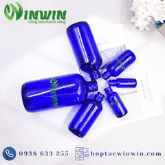Chai thủy tinh Boston màu xanh dương 15ml - 500ml