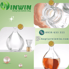 Chai thủy tinh cao cấp đựng rượu Brandy Vodka 500ml 750ml