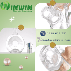 Chai thủy tinh cao cấp đựng rượu dáng tròn 750ml