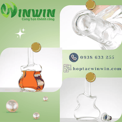 Chai thủy tinh cao cấp đựng rượu hình cây đàn