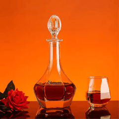 Chai thủy tinh cao cấp đựng rượu lục giác 750ml