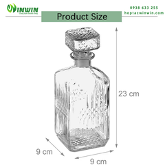 Chai thủy tinh cao cấp đựng rượu Whisky 500ml