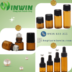 Chai thủy tinh dáng thẳng 1ml 2ml 3ml 5ml