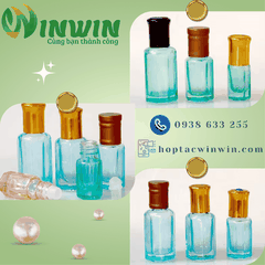 Chai thủy tinh đầu lăn đựng nước hoa, dầu gió 3ml 6ml 9ml 12ml