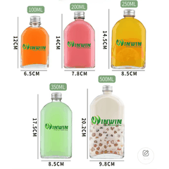 Chai thủy tinh dẹp bẹt vai 100ml - 500ml