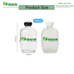 Chai thủy tinh dẹp vai bầu 100ml 350ml