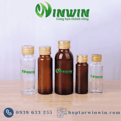 Chai thủy tinh đựng collagen màu nâu 30ml 50ml 100ml