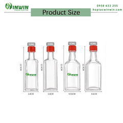 Chai thủy tinh đựng dầu gió 6ml - 50ml