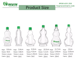 Chai thủy tinh đựng dầu gió 8ml 9ml 18ml