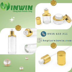 Chai thủy tinh đựng mỹ phẩm đầu bơm 40ml 50ml 100ml 120ml