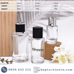 Chai thủy tinh đựng nước hoa 30ml 50ml 100ml dáng thẳng